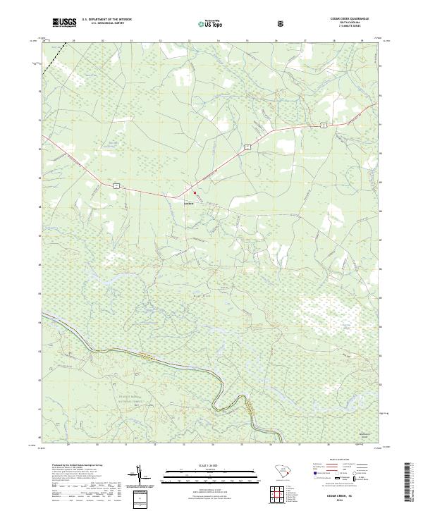 Cedar Creek, SC — USGS 7.5-minute topo (2024)