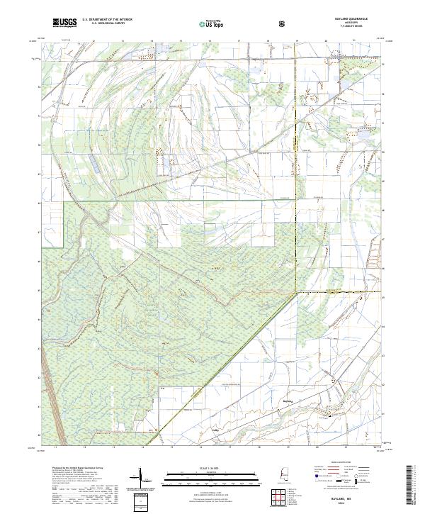 Bayland, MS — USGS 7.5-minute topo (2024)