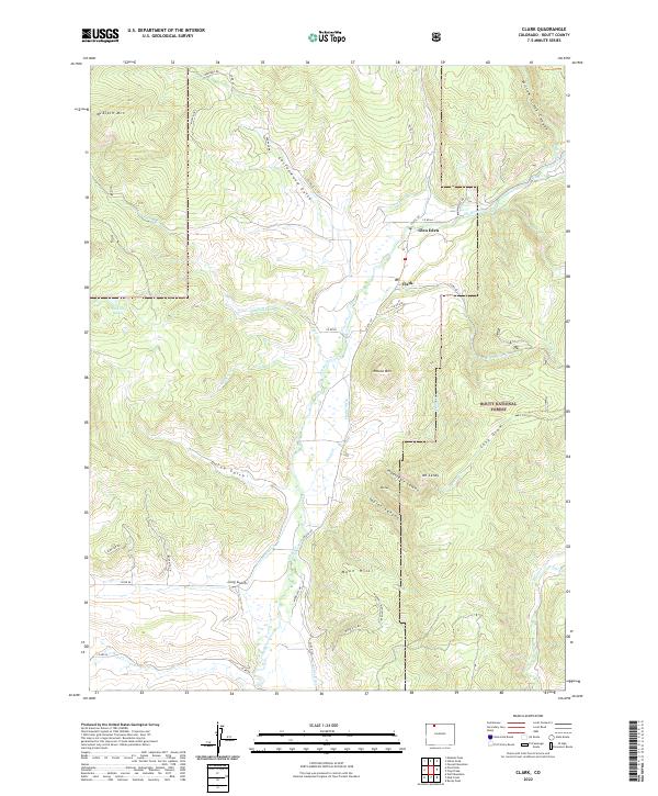 Clark, CO — USGS 7.5-minute topo (2022)
