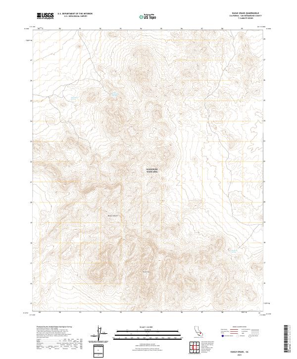 Eagle Crags, CA — USGS 7.5-minute topo (2021)