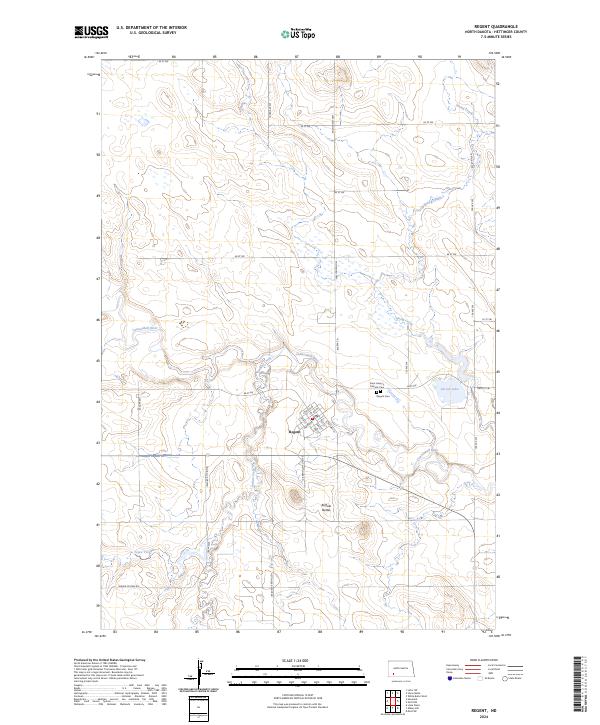 Regent, ND — USGS 7.5-minute topo (2024)