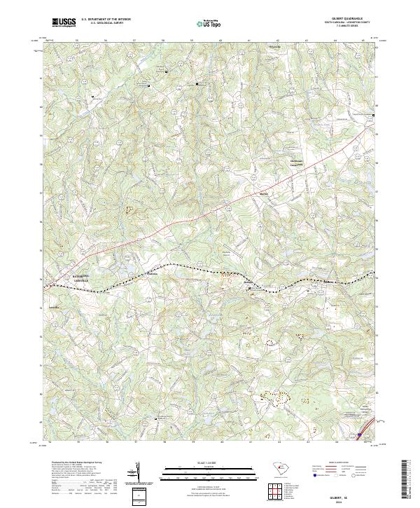 Gilbert, SC — USGS 7.5-minute topo (2024)