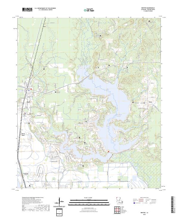 Benton, LA — USGS 7.5-minute topo (2024)