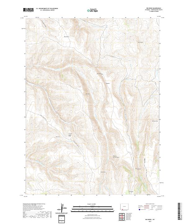 Big Ridge, WY — USGS 7.5-minute topo (2021)