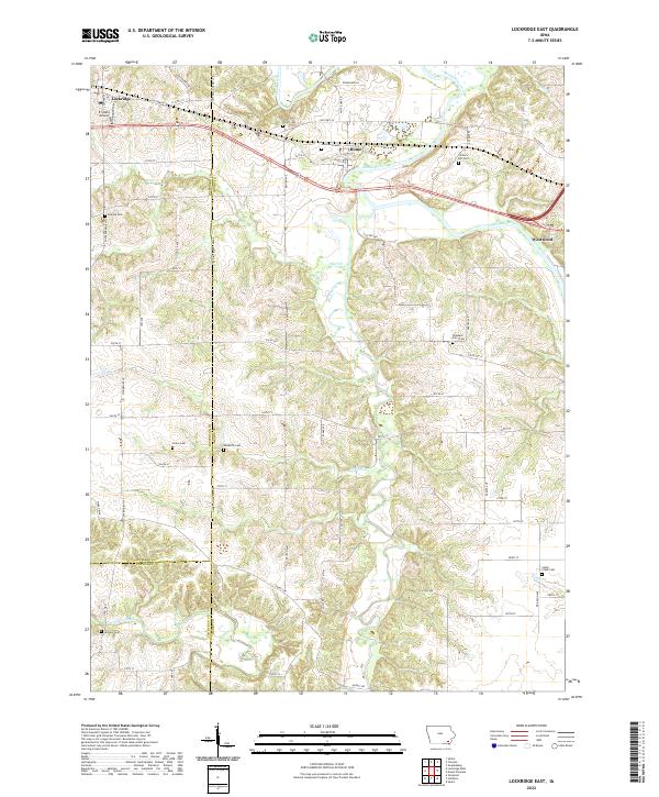 Lockridge East, IA — USGS 7.5-minute topo (2022)