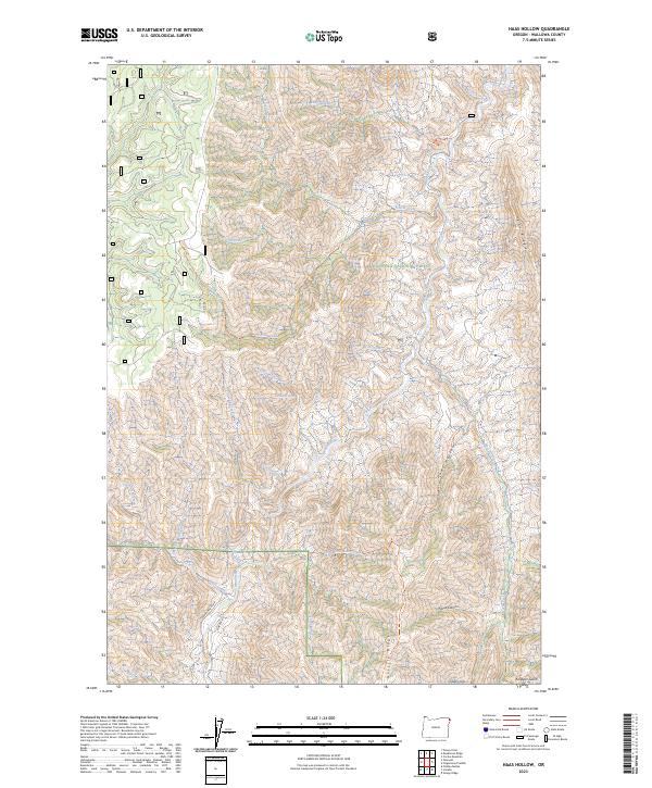 Haas Hollow, OR — USGS 7.5-minute topo (2023)