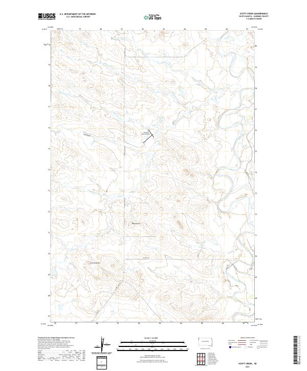 Scott Creek, SD — USGS 7.5-minute topo (2021)