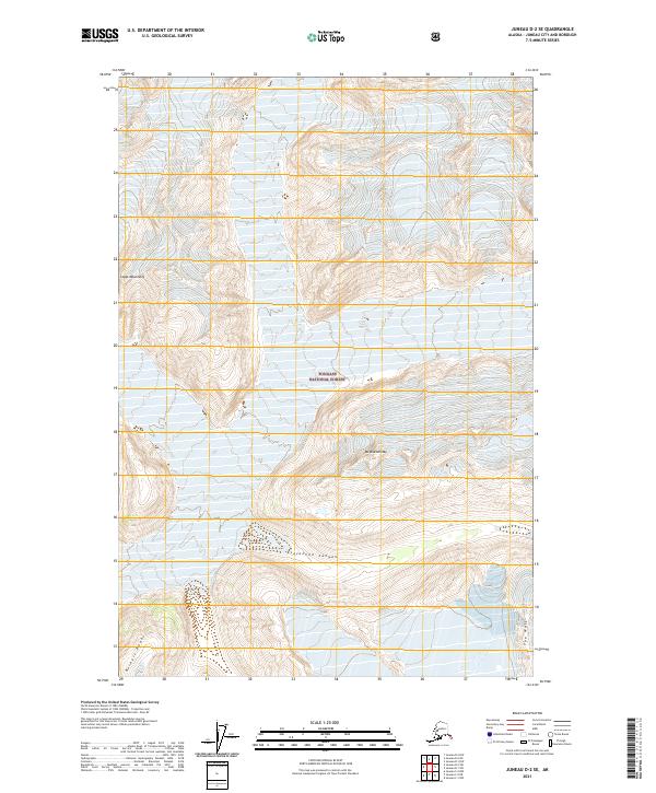 Juneau D-2 SE, AK — USGS 7.5-minute topo (2021)