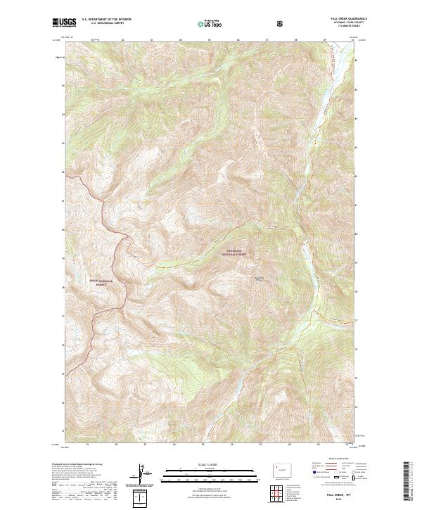 Fall Creek, WY — USGS 7.5-minute topo (2021)