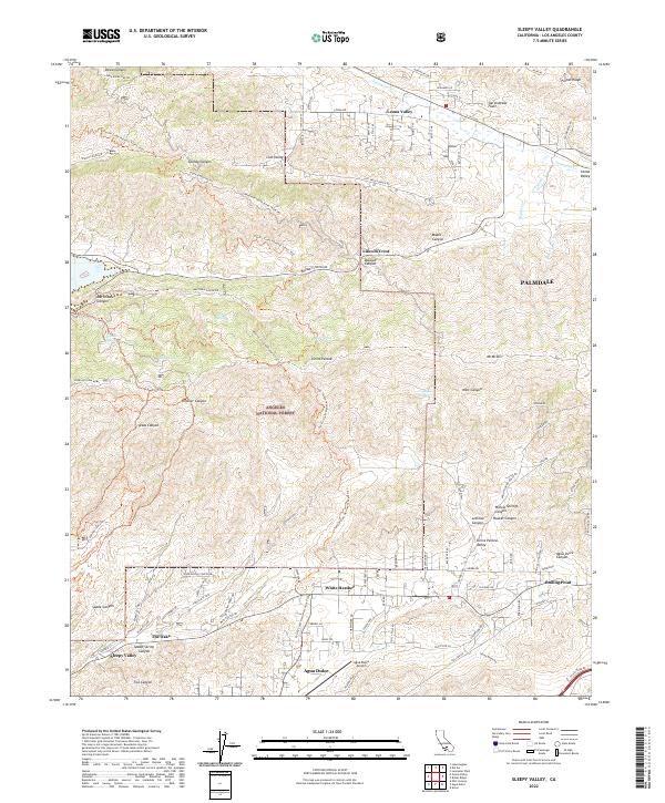 Sleepy Valley, CA — USGS 7.5-minute topo (2022)