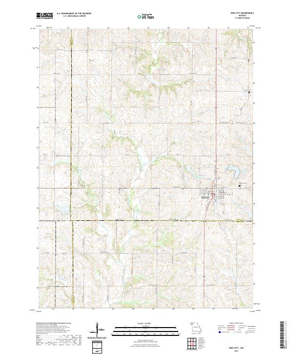 King City, MO — USGS 7.5-minute topo (2021)