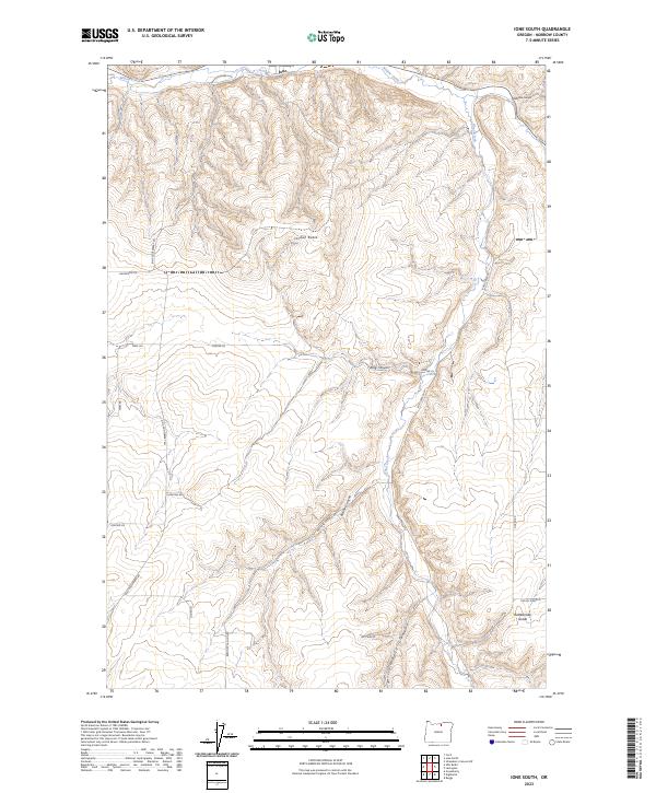 Ione South, OR — USGS 7.5-minute topo (2023)