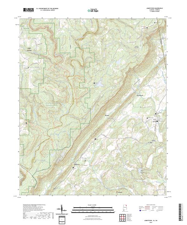 Jamestown, AL-GA — USGS 7.5-minute topo (2024)