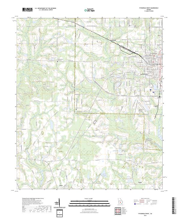 Fitzgerald West, GA — USGS 7.5-minute topo (2024)