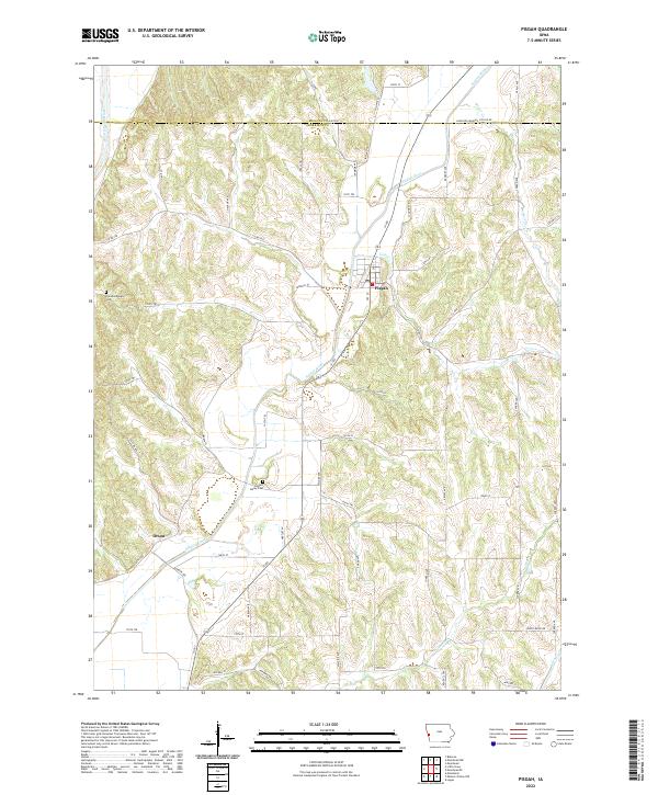 Pisgah, IA — USGS 7.5-minute topo (2022)