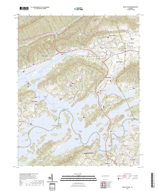 Bean Station, TN — USGS 7.5-minute topo (2023)