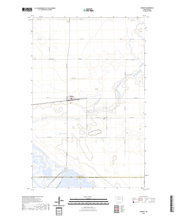 Kramer, ND — USGS 7.5-minute topo (2024)