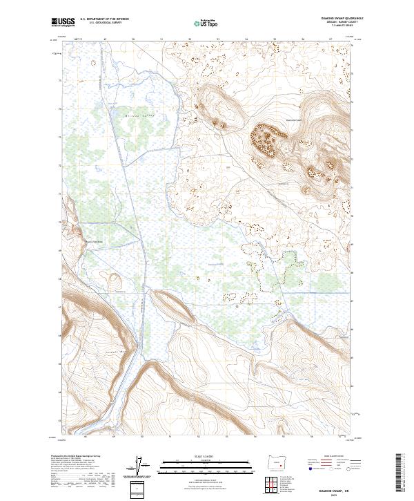 Diamond Swamp, OR — USGS 7.5-minute topo (2023)