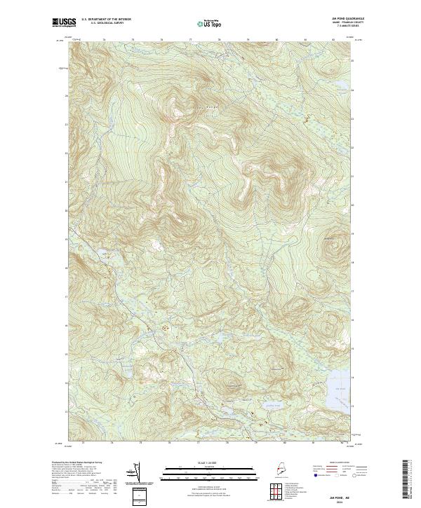 Jim Pond, ME — USGS 7.5-minute topo (2024)
