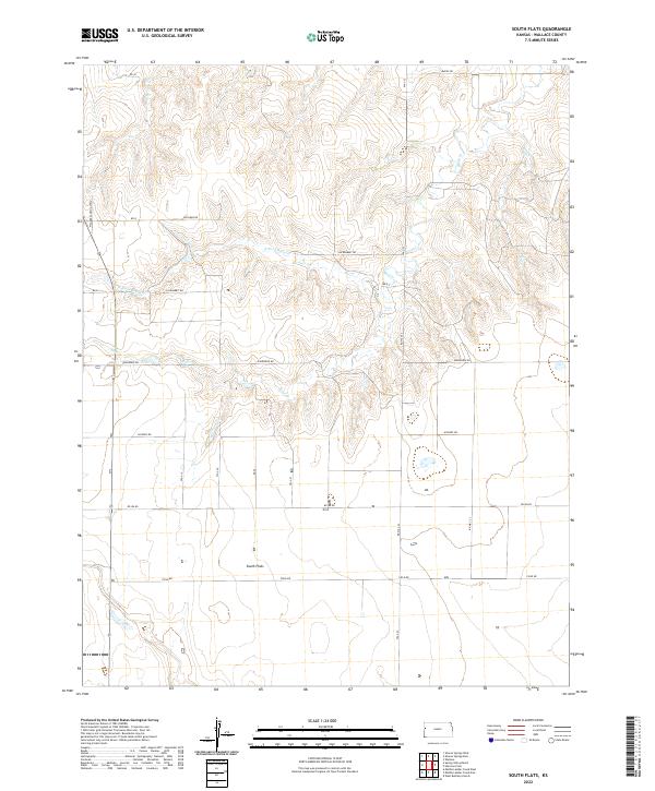 South Flats, KS — USGS 7.5-minute topo (2022)