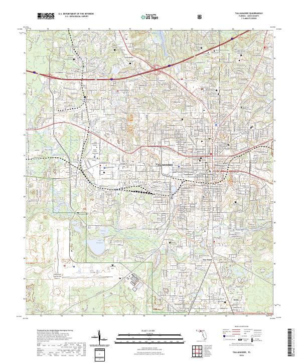 Tallahassee, FL — USGS 7.5-minute topo (2024)