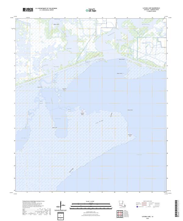 Latania Lake, LA — USGS 7.5-minute topo (2024)