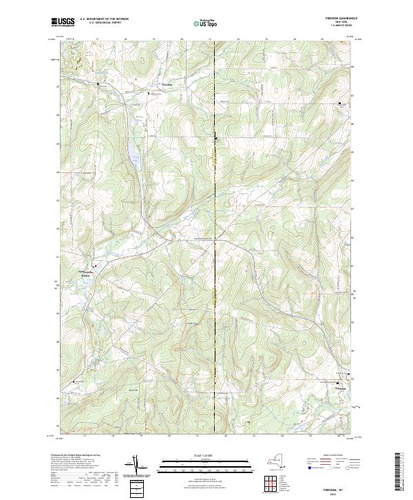 Freedom, NY — USGS 7.5-minute topo (2023)
