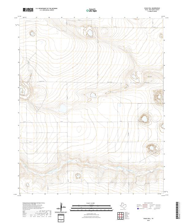 Chalk Hill, TX — USGS 7.5-minute topo (2022)