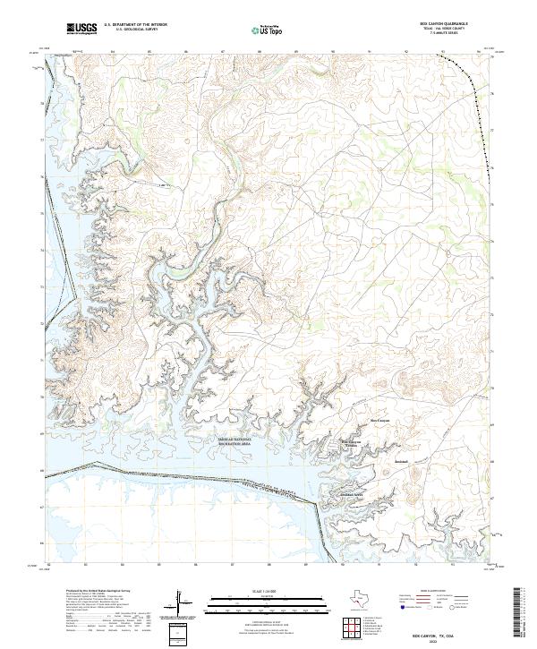 Box Canyon, TX,COA, US — USGS 7.5-minute topo (2022)