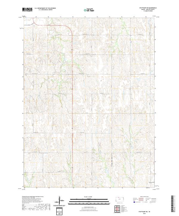 Stuttgart NE, KS — USGS 7.5-minute topo (2022)