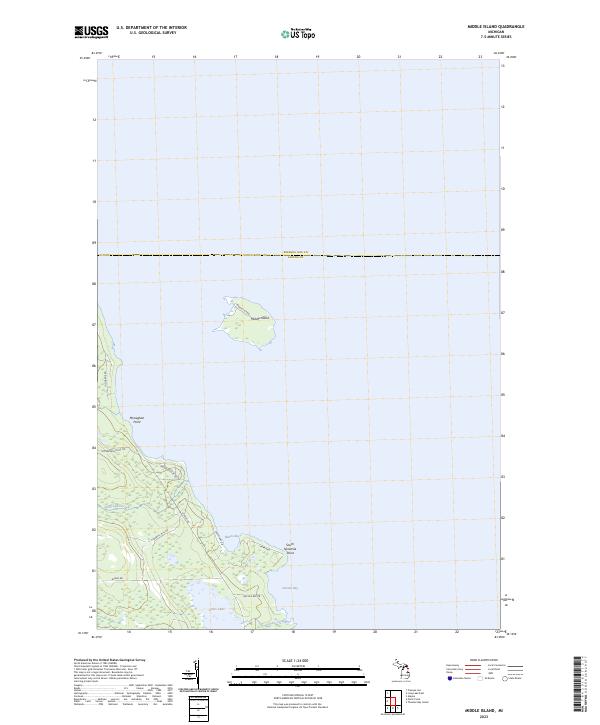 Middle Island, MI — USGS 7.5-minute topo (2023)