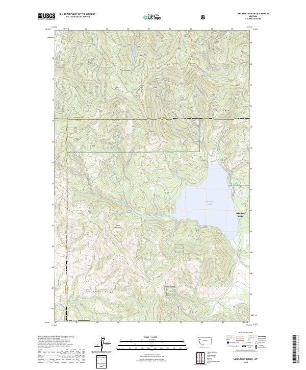 Lake Mary Ronan, MT — USGS 7.5-minute topo (2024)