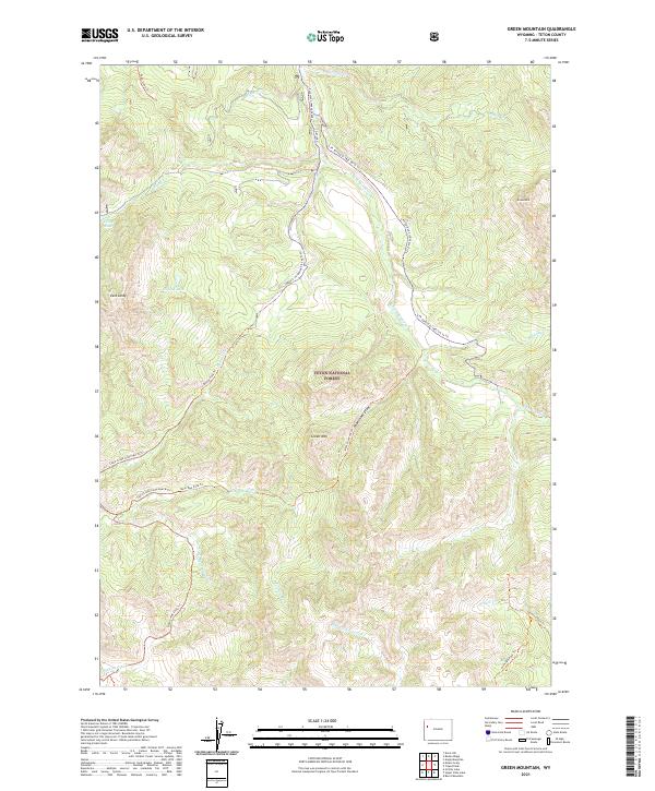 Green Mountain, WY — USGS 7.5-minute topo (2021)