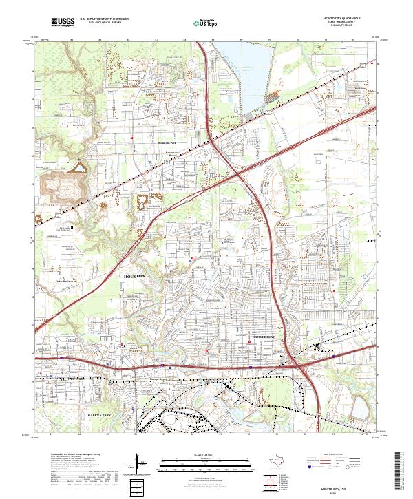 Jacinto City, TX — USGS 7.5-minute topo (2022)
