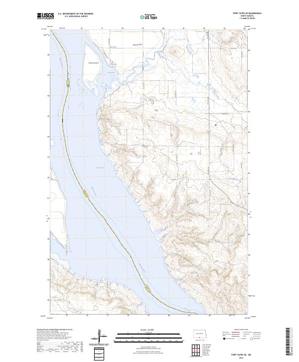 Fort Yates SE, ND — USGS 7.5-minute topo (2024)