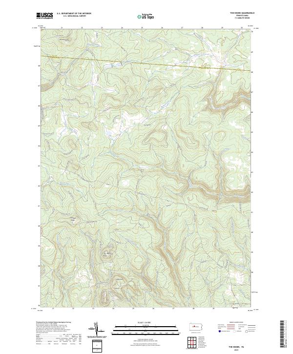 The Knobs, PA — USGS 7.5-minute topo (2023)