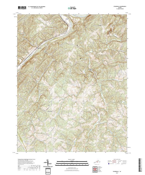 Stonewall, VA — USGS 7.5-minute topo (2022)