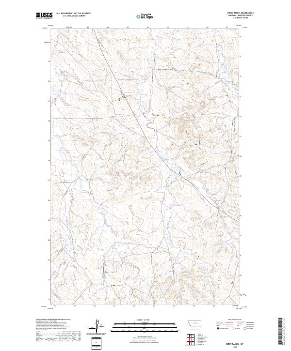 Kirby Ranch, MT — USGS 7.5-minute topo (2024)