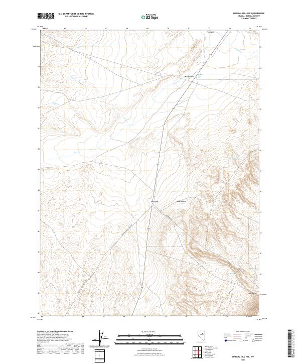 Mineral Hill NW, NV — USGS 7.5-minute topo (2021)