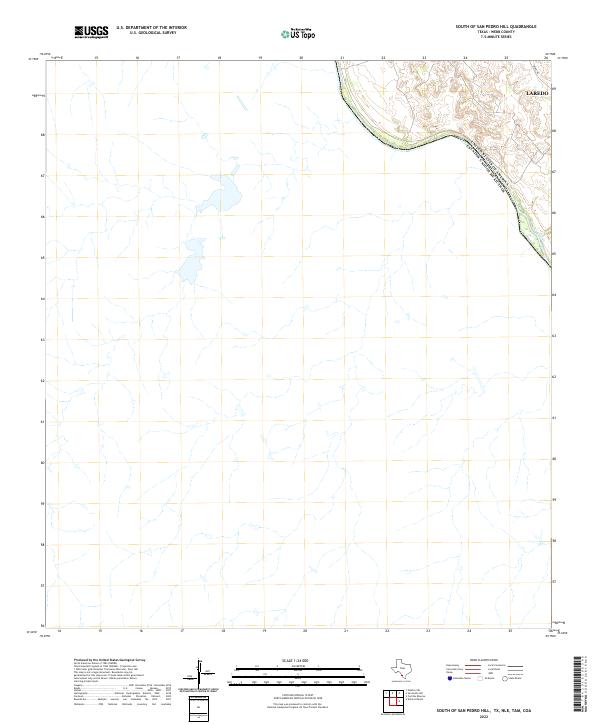 South of San Pedro Hill, TX,NLE,TAM,COA, US — USGS 7.5-minute topo (2022)