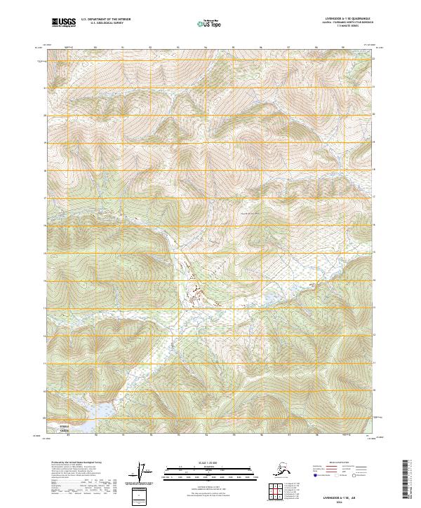 Livengood A-1 SE, AK — USGS 7.5-minute topo (2024)