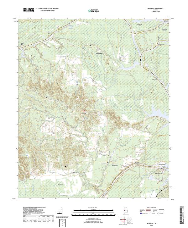 McDowell, AL — USGS 7.5-minute topo (2024)