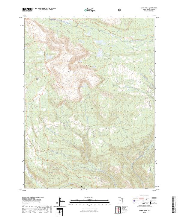 Marsh Peak, UT — USGS 7.5-minute topo (2023)