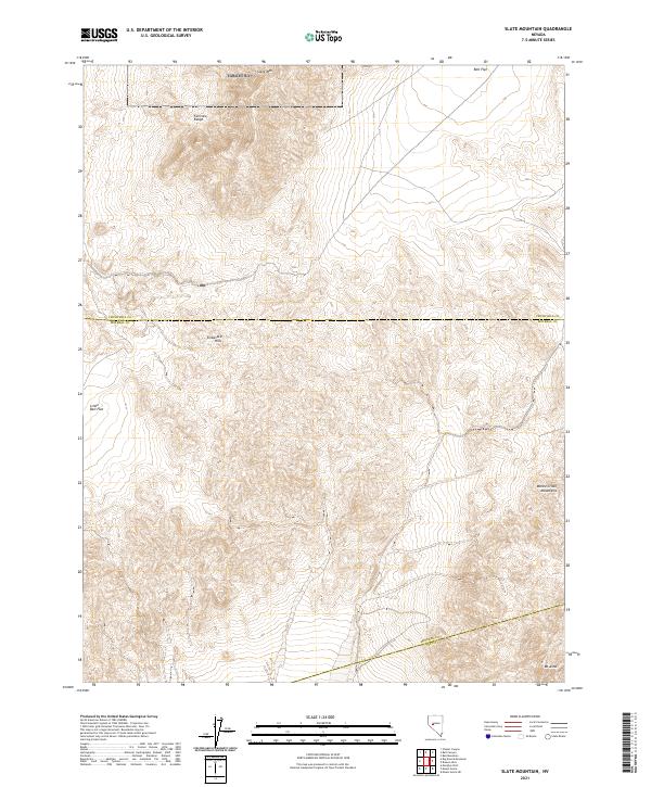 Slate Mountain, NV — USGS 7.5-minute topo (2021)