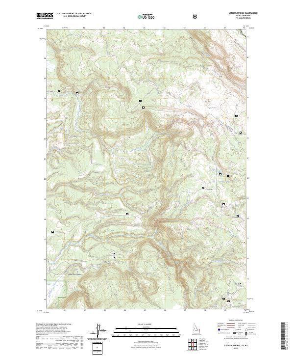 Latham Spring, ID-MT — USGS 7.5-minute topo (2023)