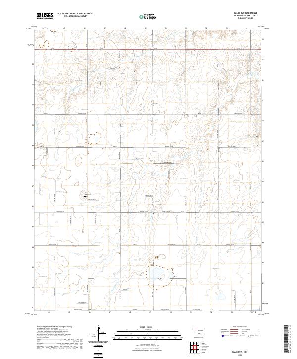 Balko SW, OK — USGS 7.5-minute topo (2022)