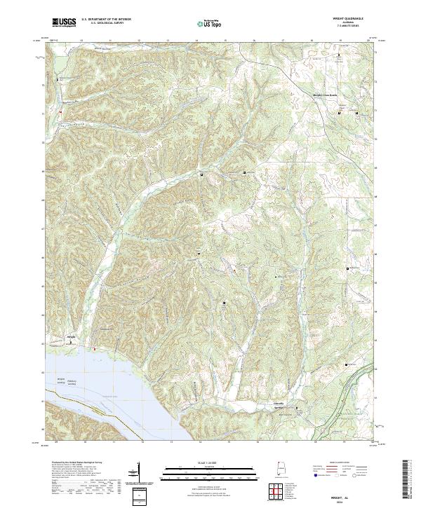 Wright, AL — USGS 7.5-minute topo (2024)