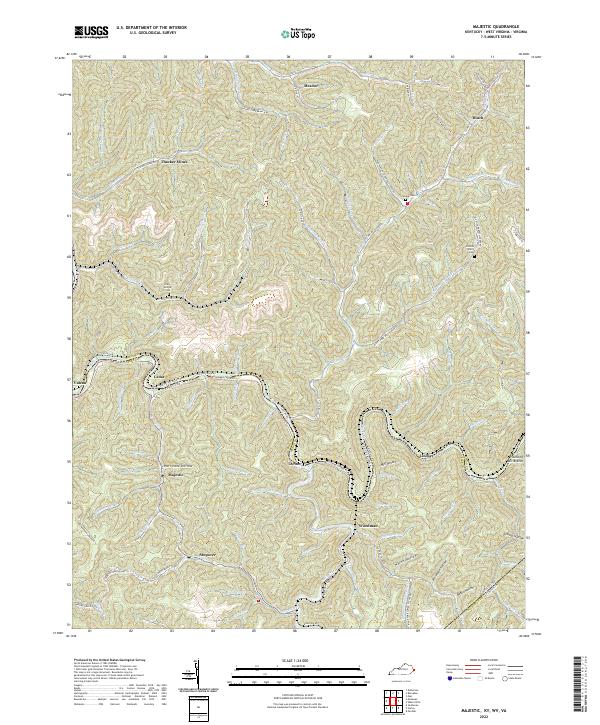 Majestic, KY-WV-VA — USGS 7.5-minute topo (2022)