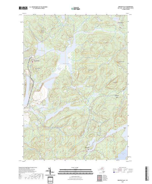 Newton Falls, NY — USGS 7.5-minute topo (2023)