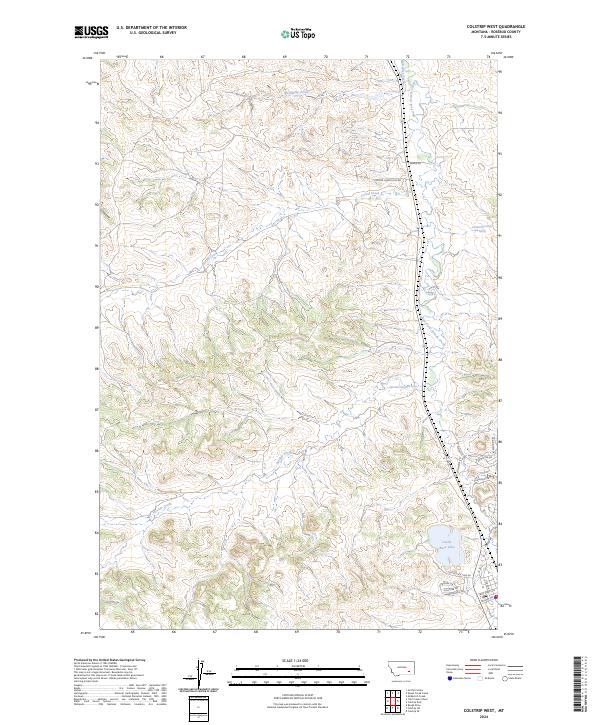 Colstrip West, MT — USGS 7.5-minute topo (2024)